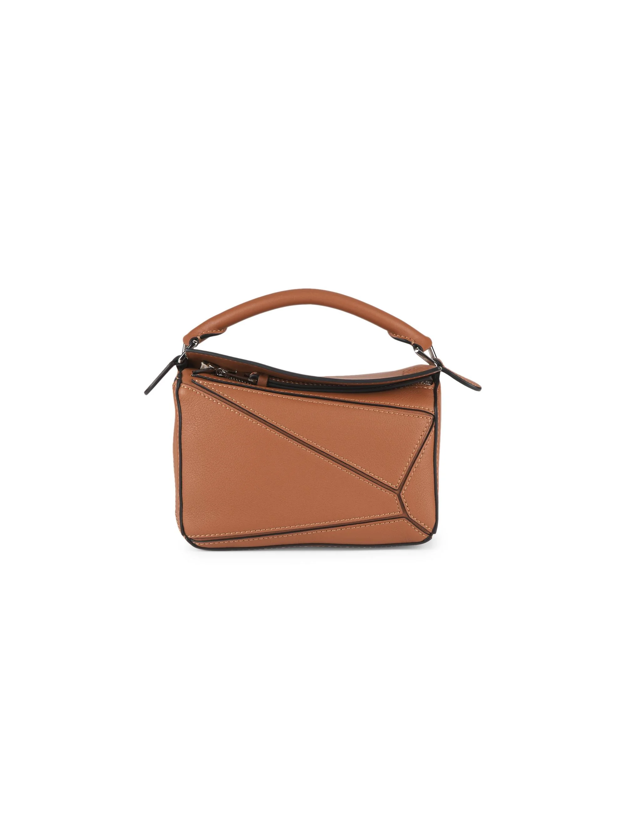 Women's Mini Puzzle Leather Bag - Tan - 1