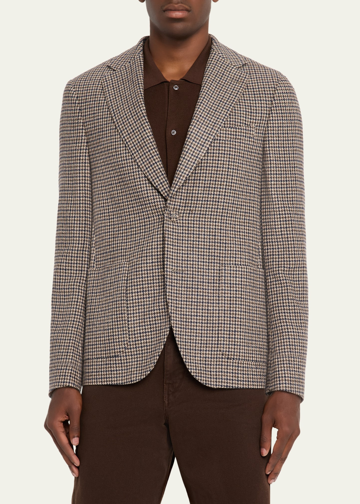 Men's Arthur Houndstooth Single-Breasted Sport Coat - 4