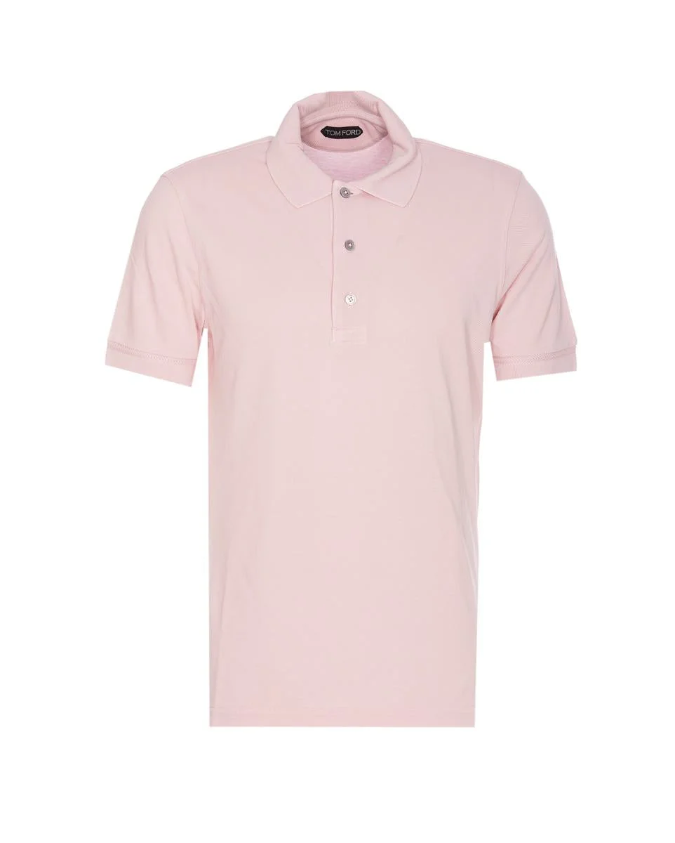 Tom Ford Pimk Short-Sleeves Polo In Cotton Piquet Jersey Man - 1