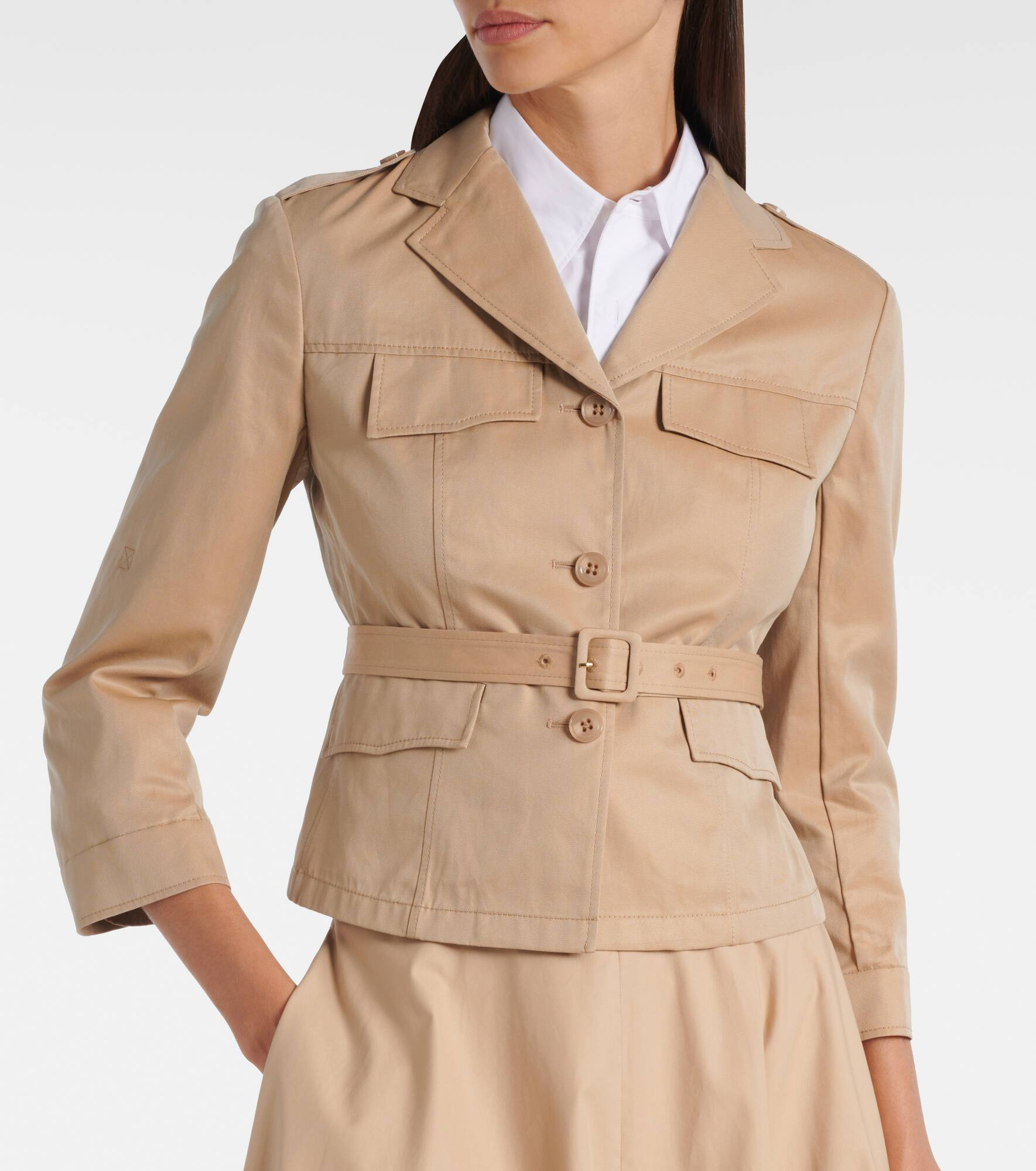 Luxury Layer cotton trench coat - 5