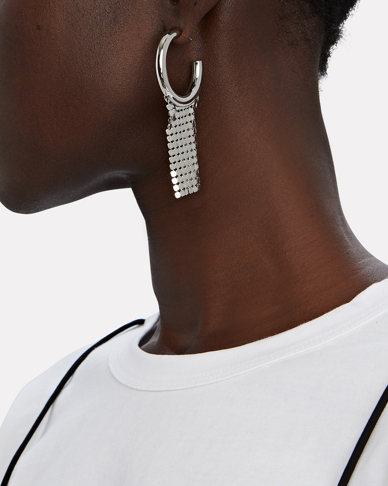 rabanne Pixel Mesh Hoop Earrings outlook