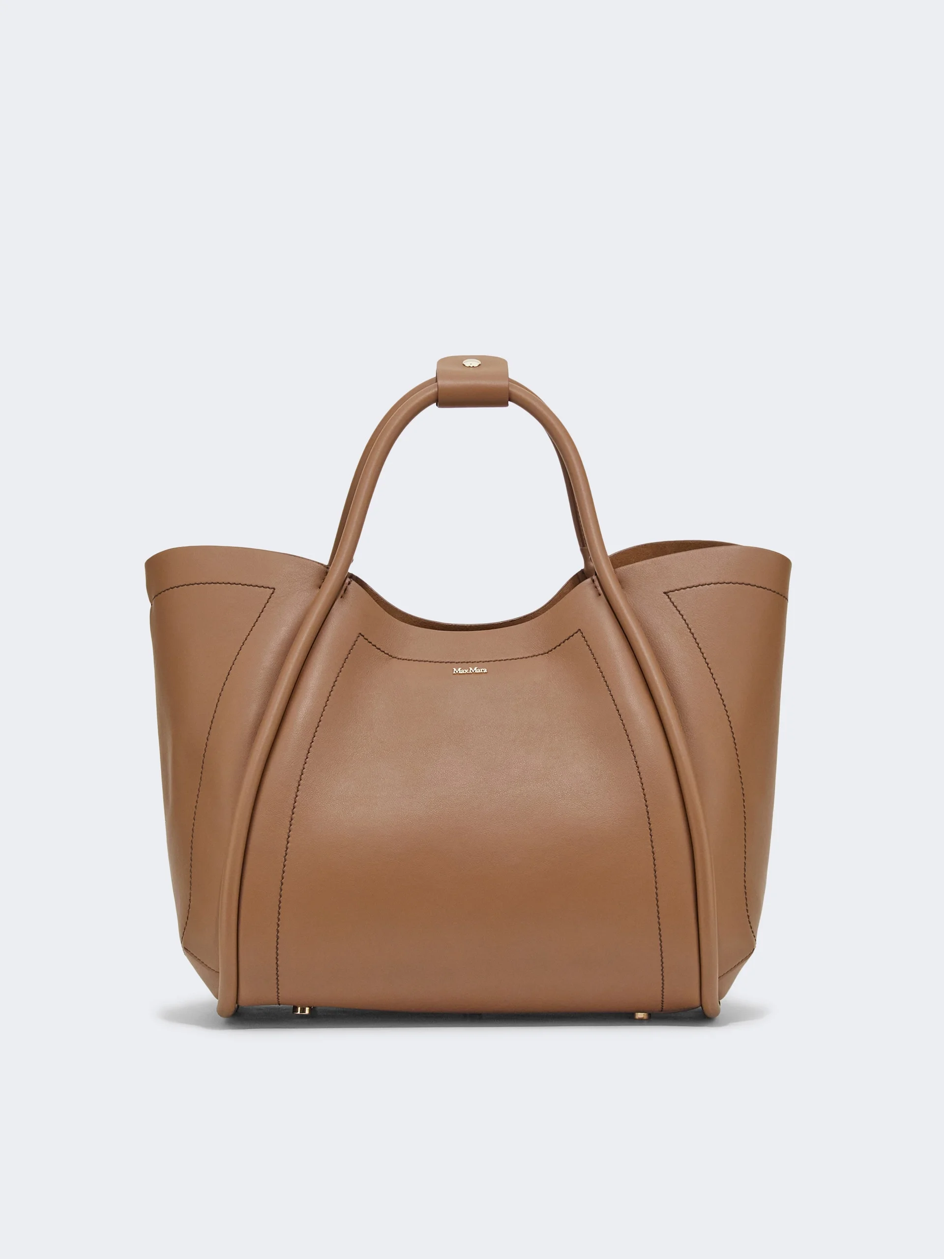 MARINM Medium leather Marine bag - BROWN BRONZE - 1