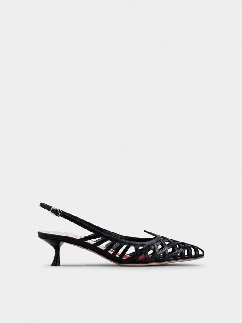 I Love Vivier Multistrap Slingback Pumps in Leather 1