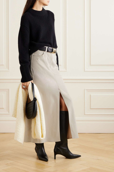 Brunello Cucinelli Cotton-blend corduroy maxi skirt outlook