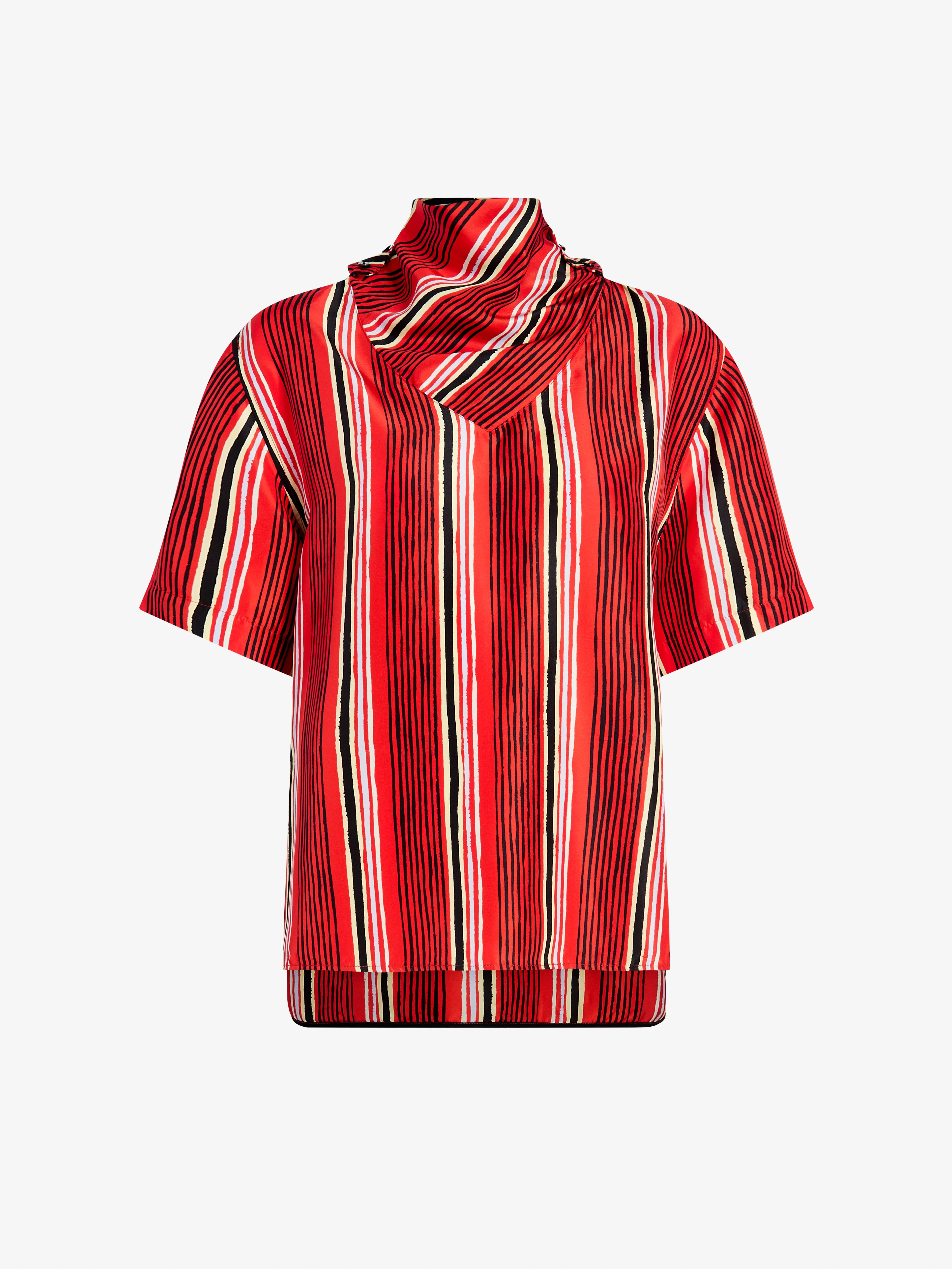 Amira Top in Printed Silk Habotai - 1