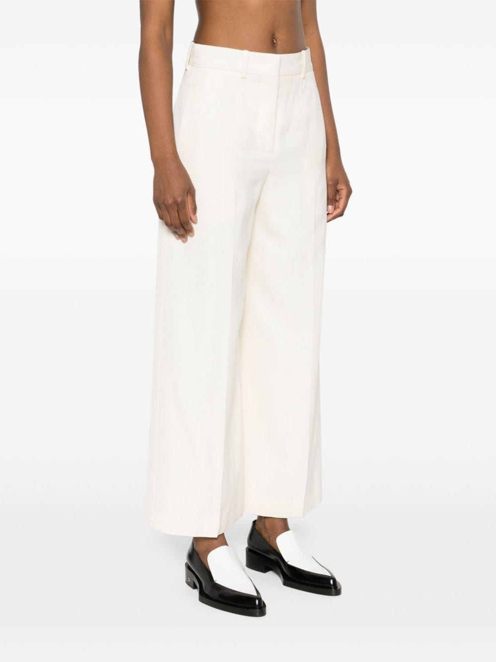 pressed-crease straight-leg trousers - 3