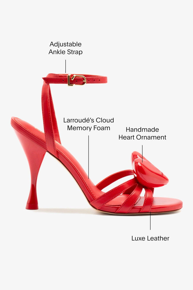 Amore Sandal in Scarlet Leather 5
