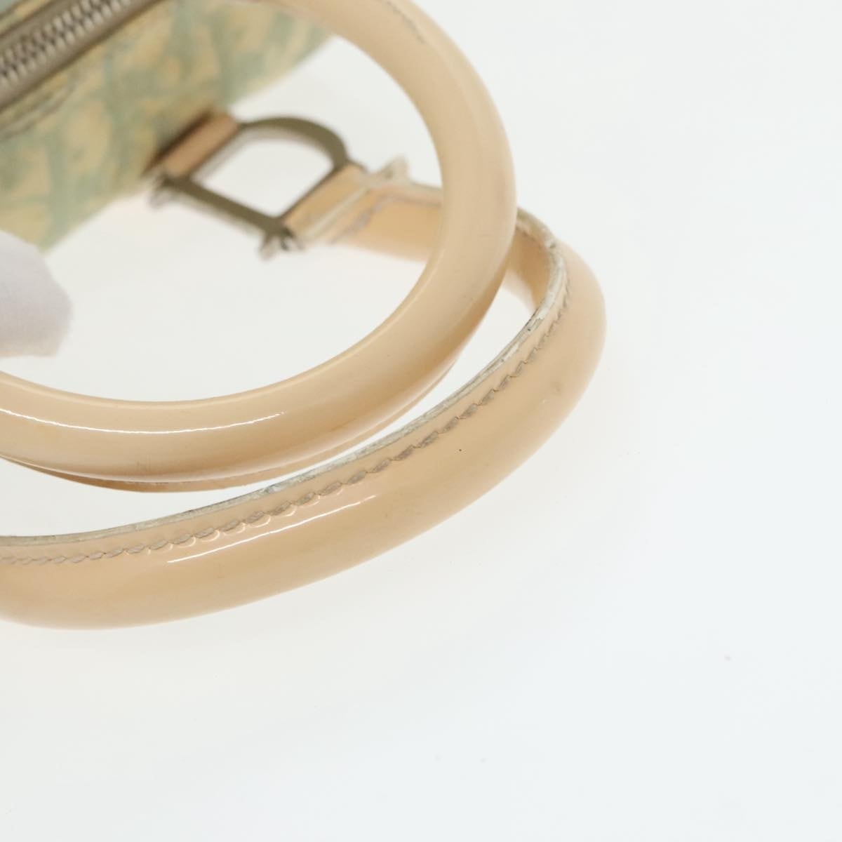 DIOR Trotter Canvas Hand Bag Light Blue Silver - 7