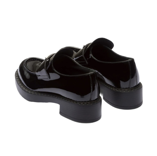 (WMNS) PRADA Chocolate 50mm Loafer 'Black Patent Leather' 1D246M-JHR-F0002-F-B050 - 4