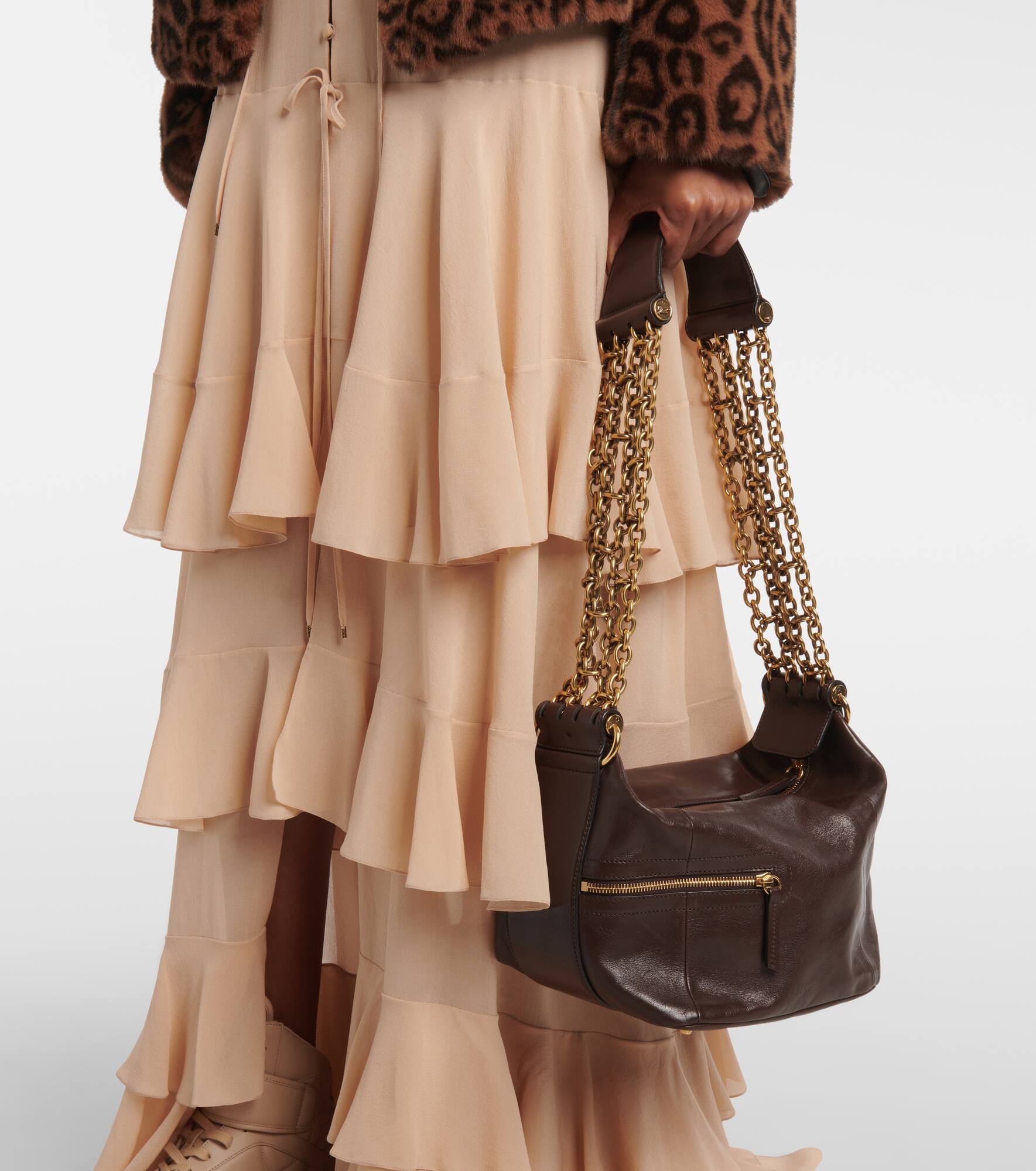 Camera Small leather shoulder bag - 7