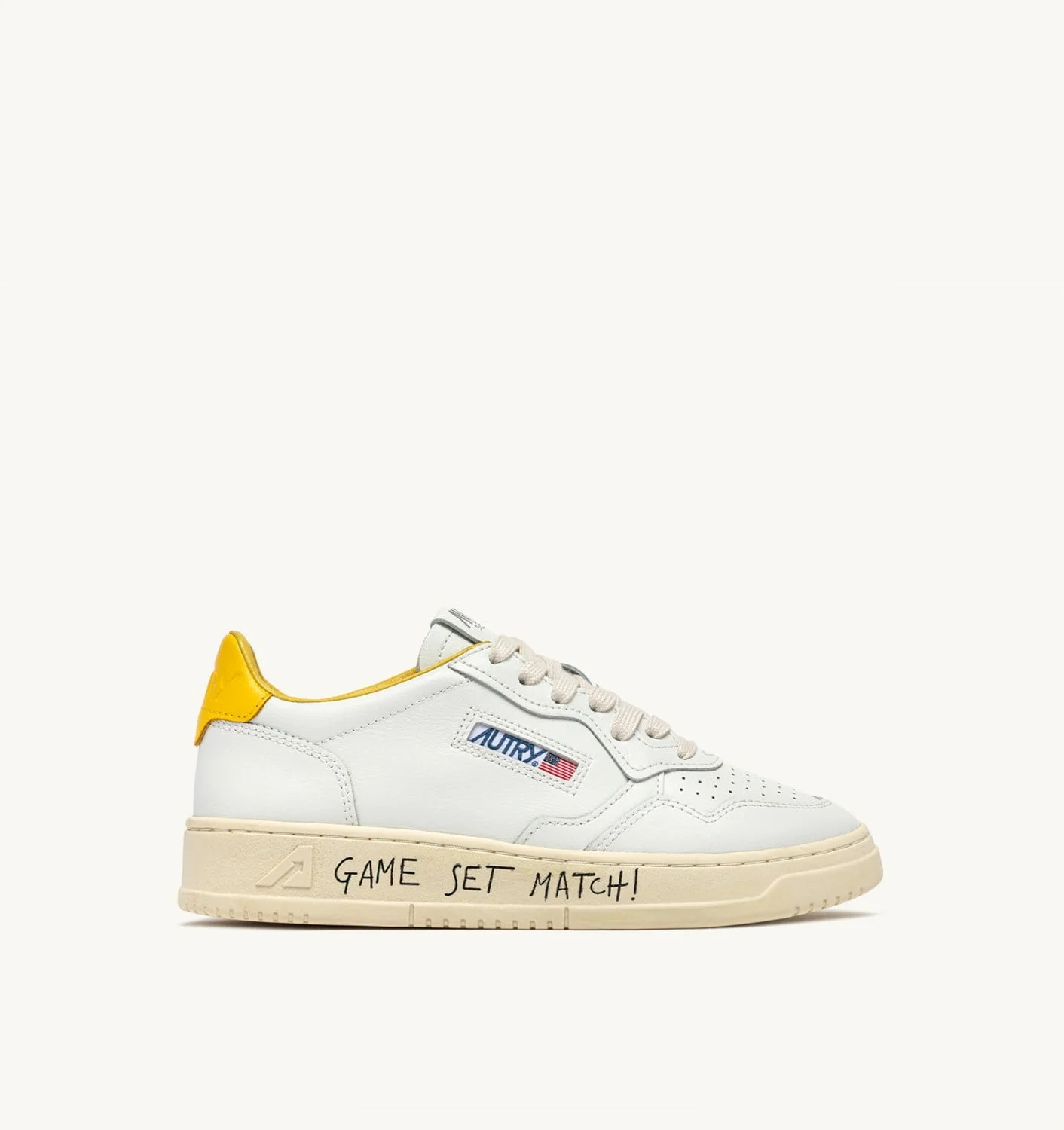 MEDALIST LOW SNEAKERS IN WHITE AND SLICKER LEATHER - 1