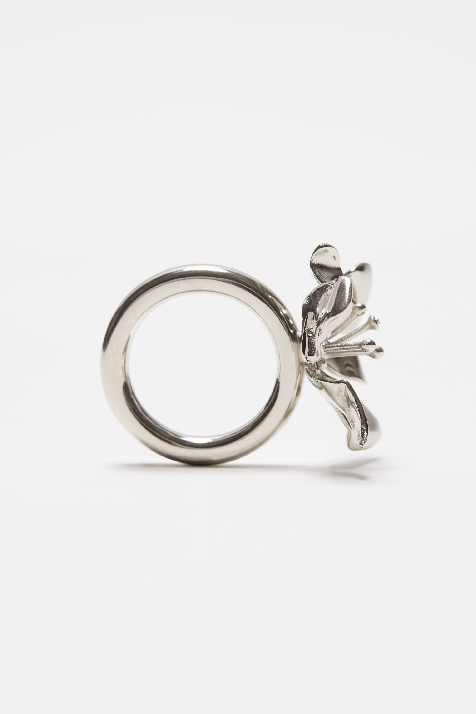 Flower ring - Silver/transparent - 3