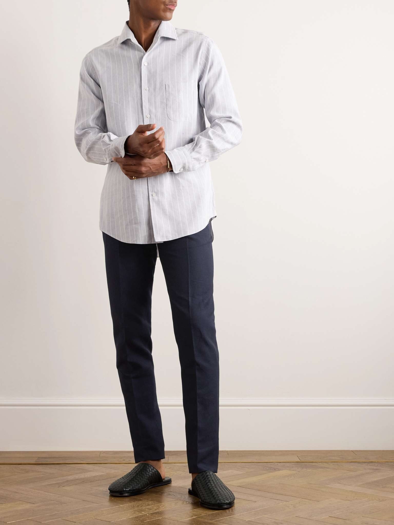 Straight-Leg Linen-Twill Trousers - 2