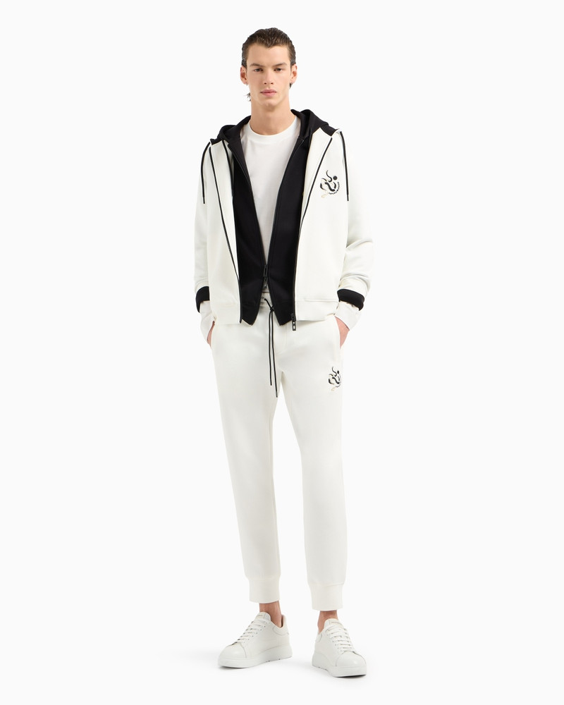 EMPORIO ARMANI DOUBLE JERSEY JOGGERS WITH LUNAR NEW YEAR EMBROIDERY outlook