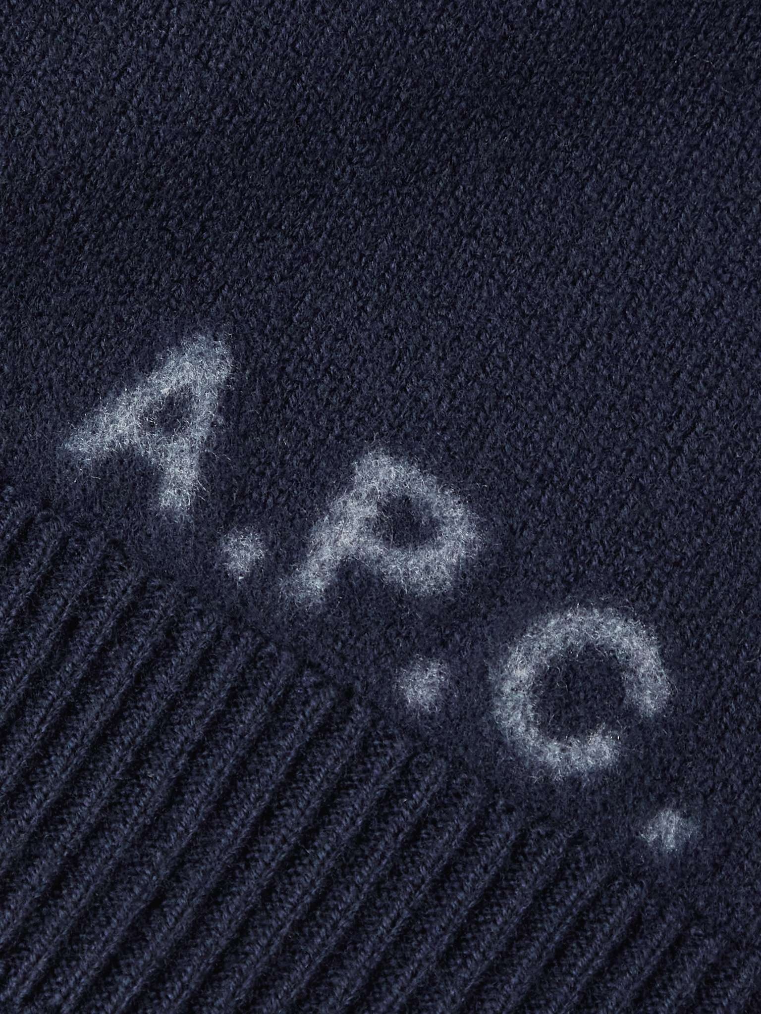 Logo-Jacquard Wool Sweater - 3