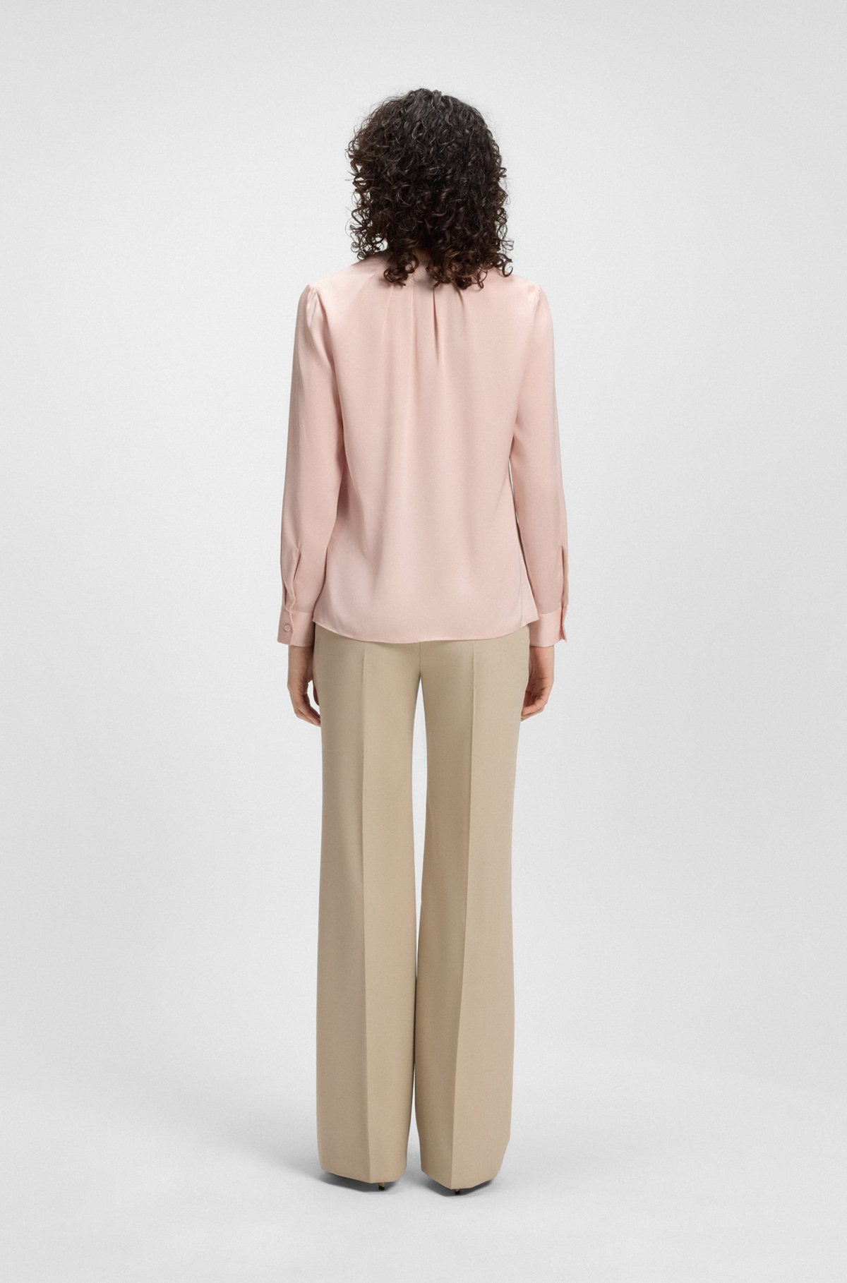 REGULAR-FIT BLOUSE IN STRETCH SILK - 5