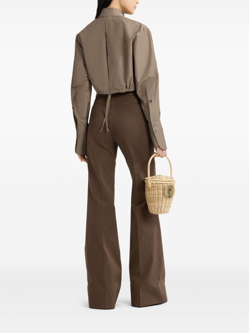 gabardine flared trousers - 3