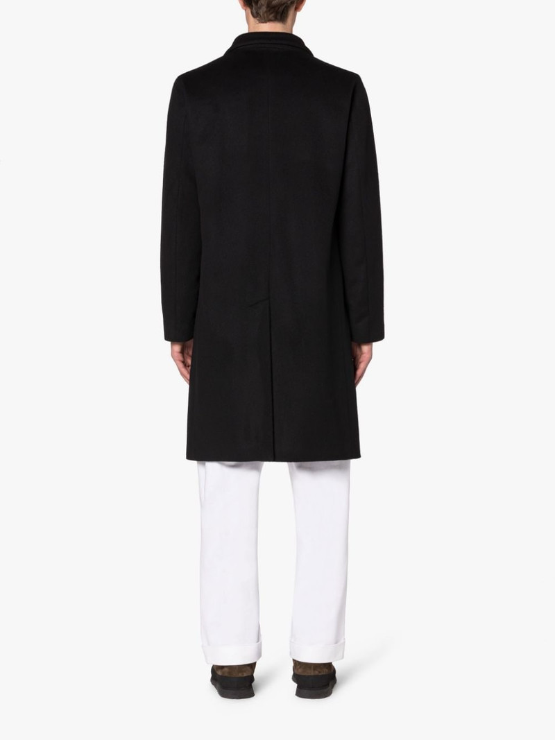 NEW STANLEY BLACK WOOL & CASHMERE COAT 3