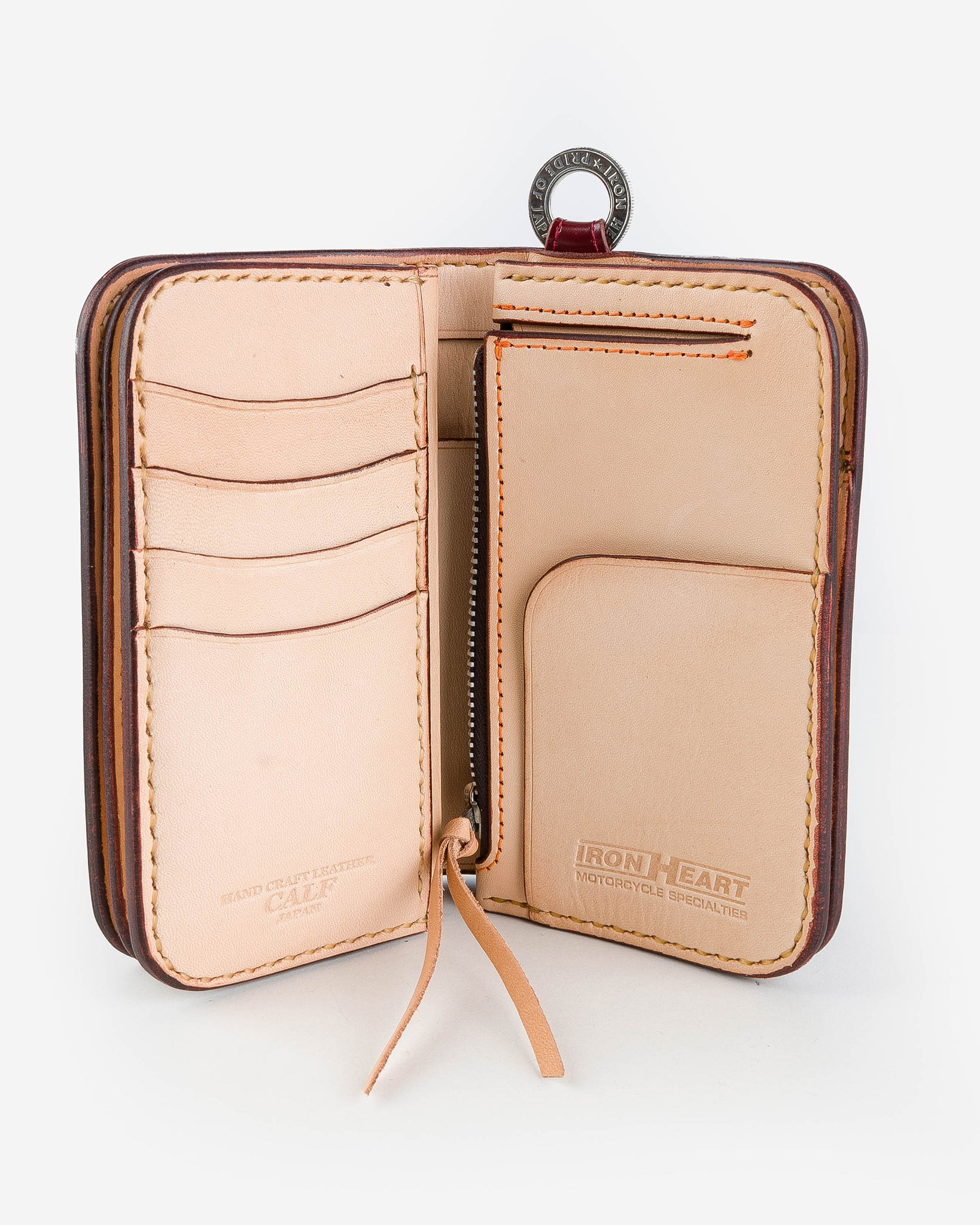 IHG-02-OXB Medium Shell Cordovan Wallet - Ox Blood - 5