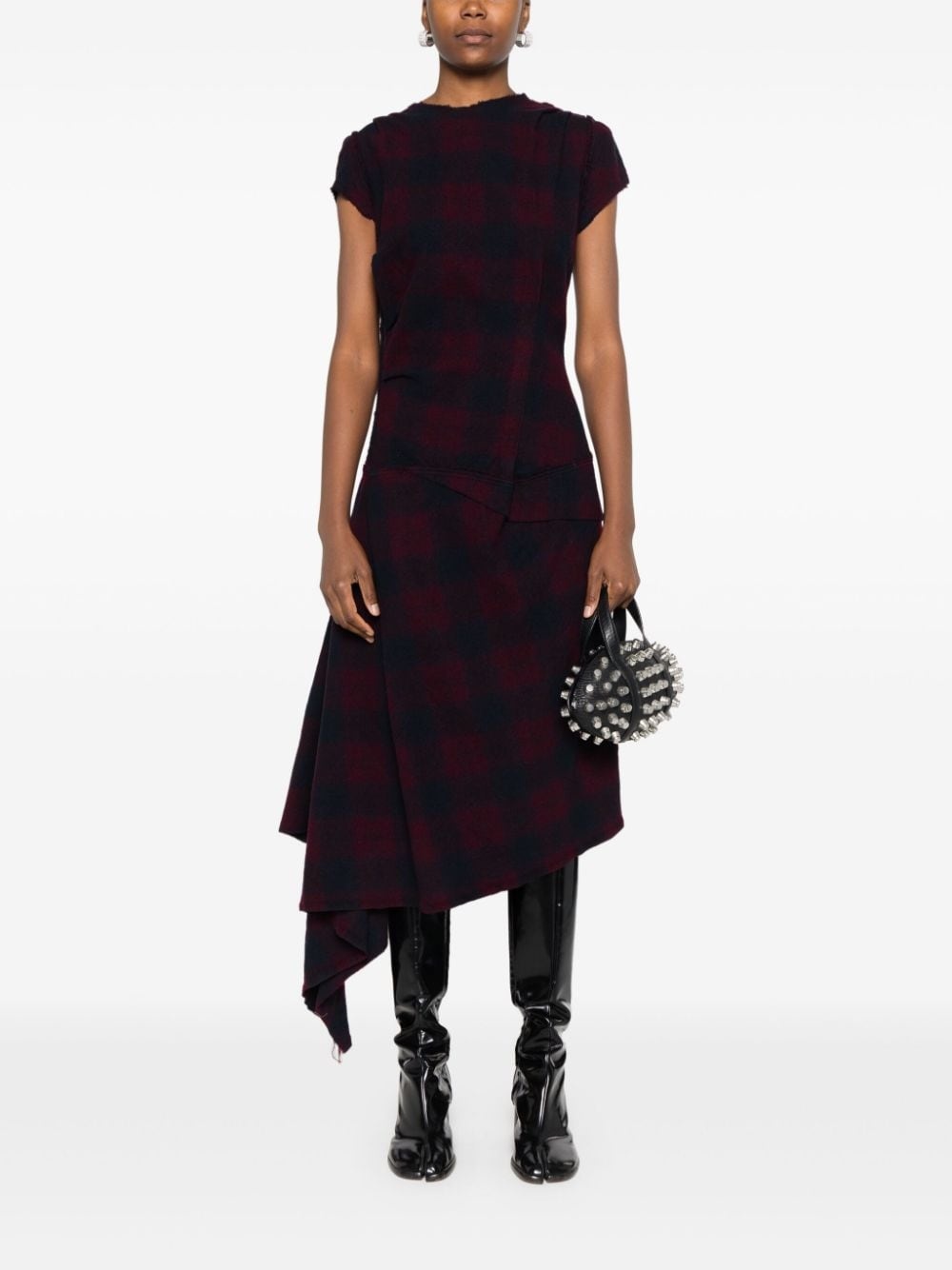 checked midi dress - 2