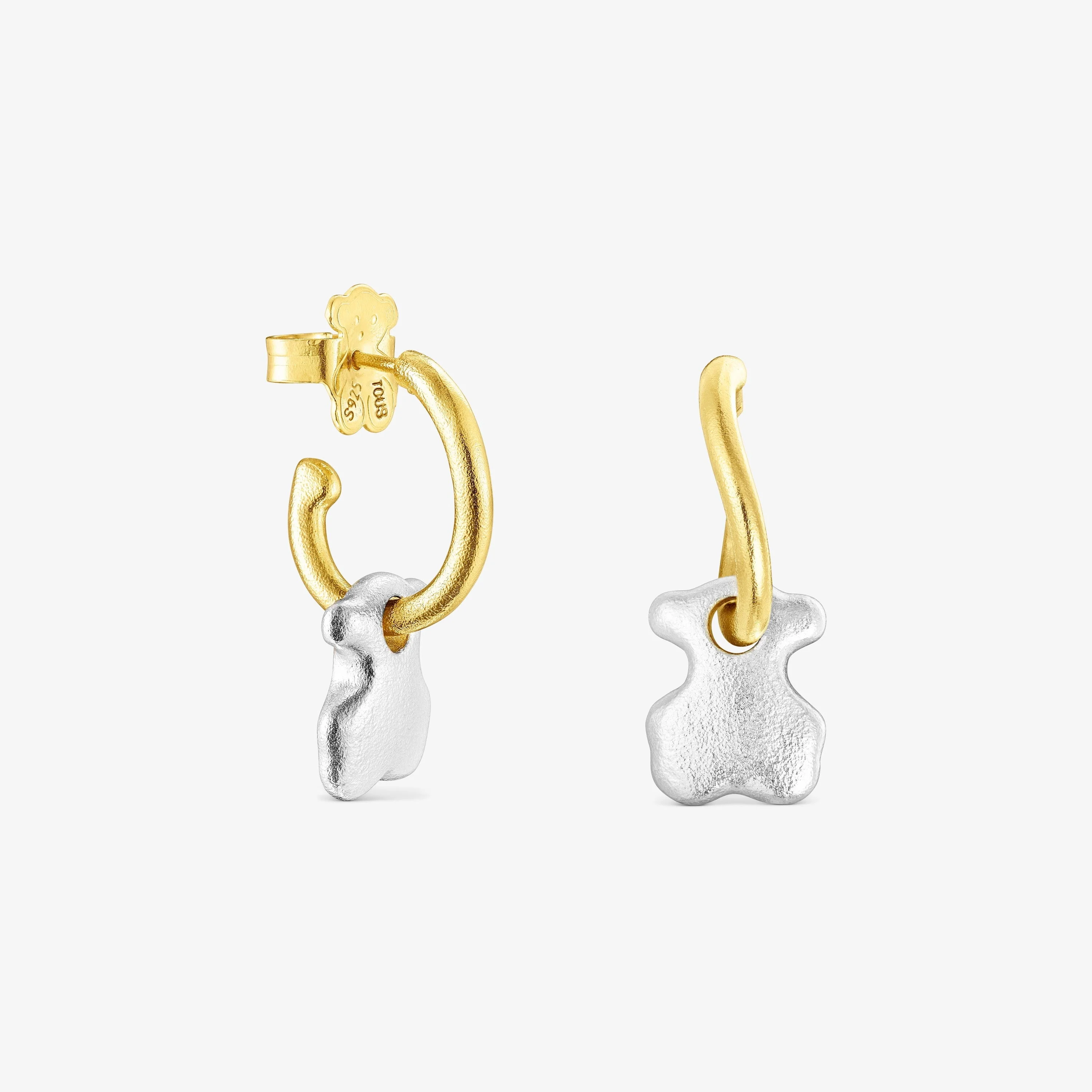 Two-tone Luah bear Earrings - 1