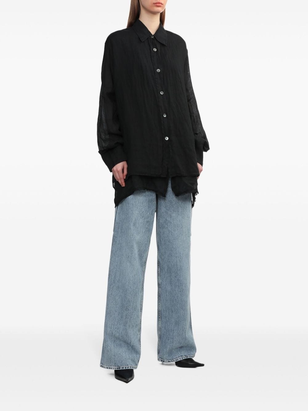 high-rise wide-leg jeans - 2