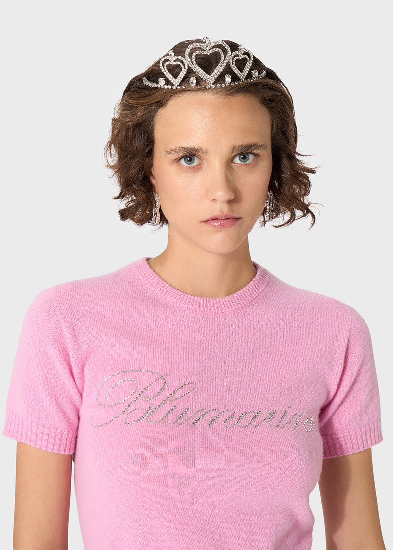 METAL TIARA WITH CRYSTALS AND HEARTS 4