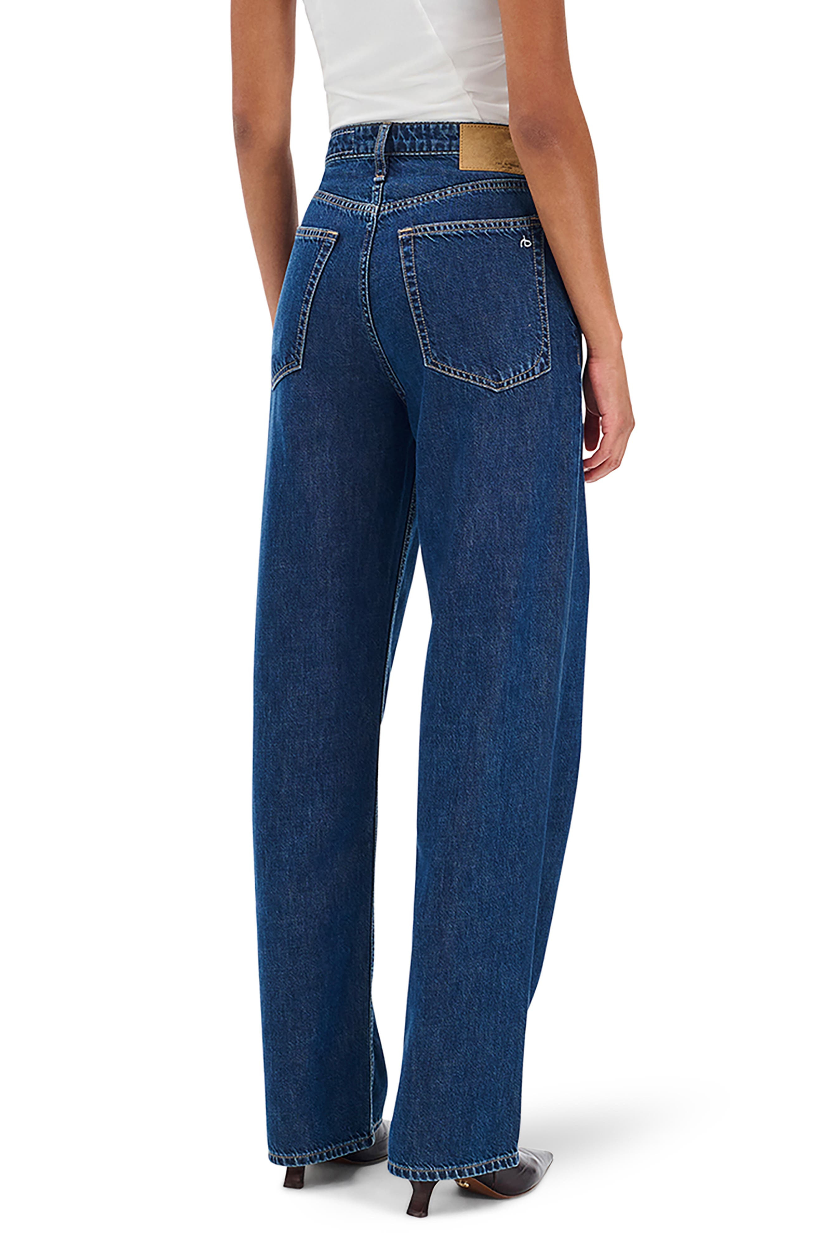 rag & bone Featherweight Logan Wide Leg Jeans in Well at Nordstrom - 2
