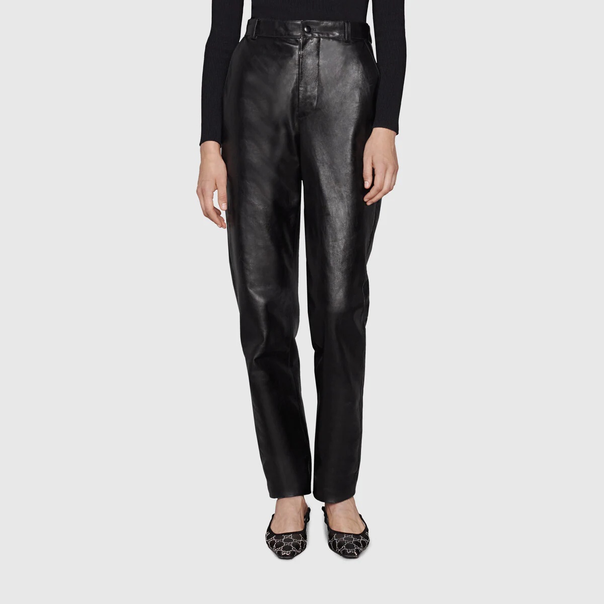 Shiny leather pant - 3