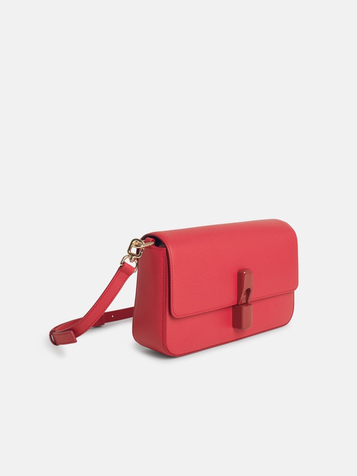 'IRIDE' SMALL RED LEATHER CROSSBODY BAG - 2