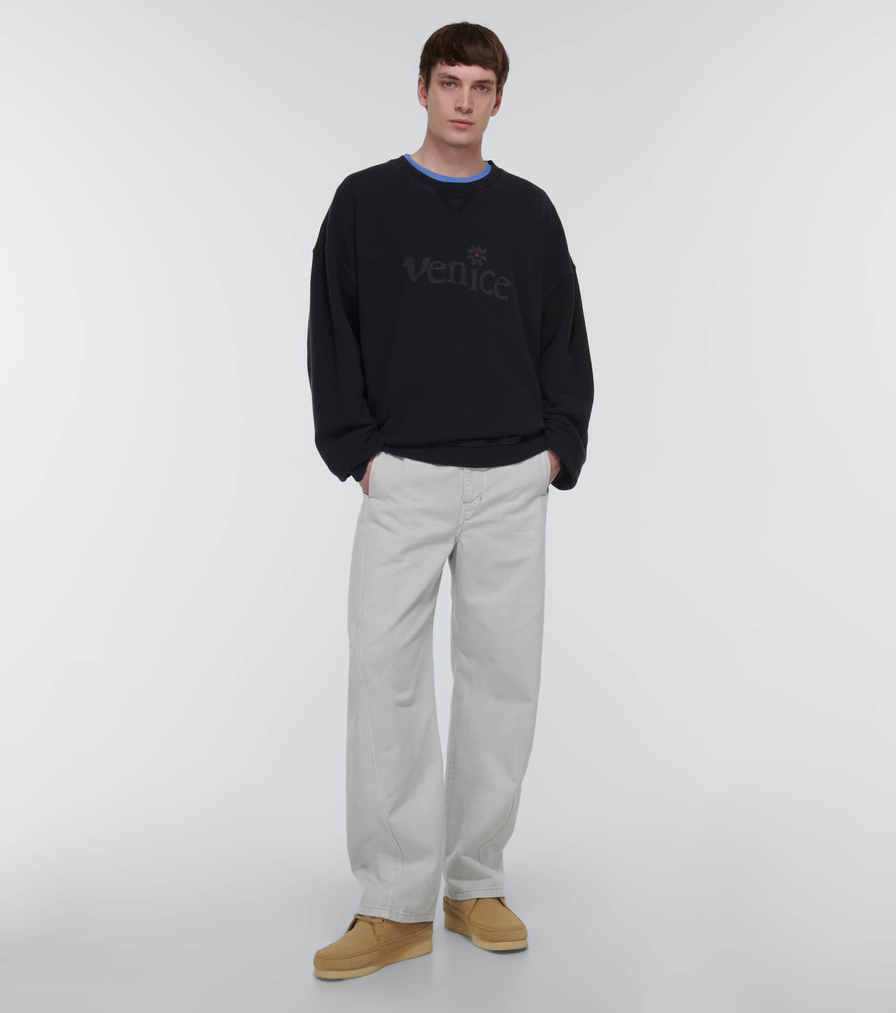 Printed cotton fleece sweatshirt - 2