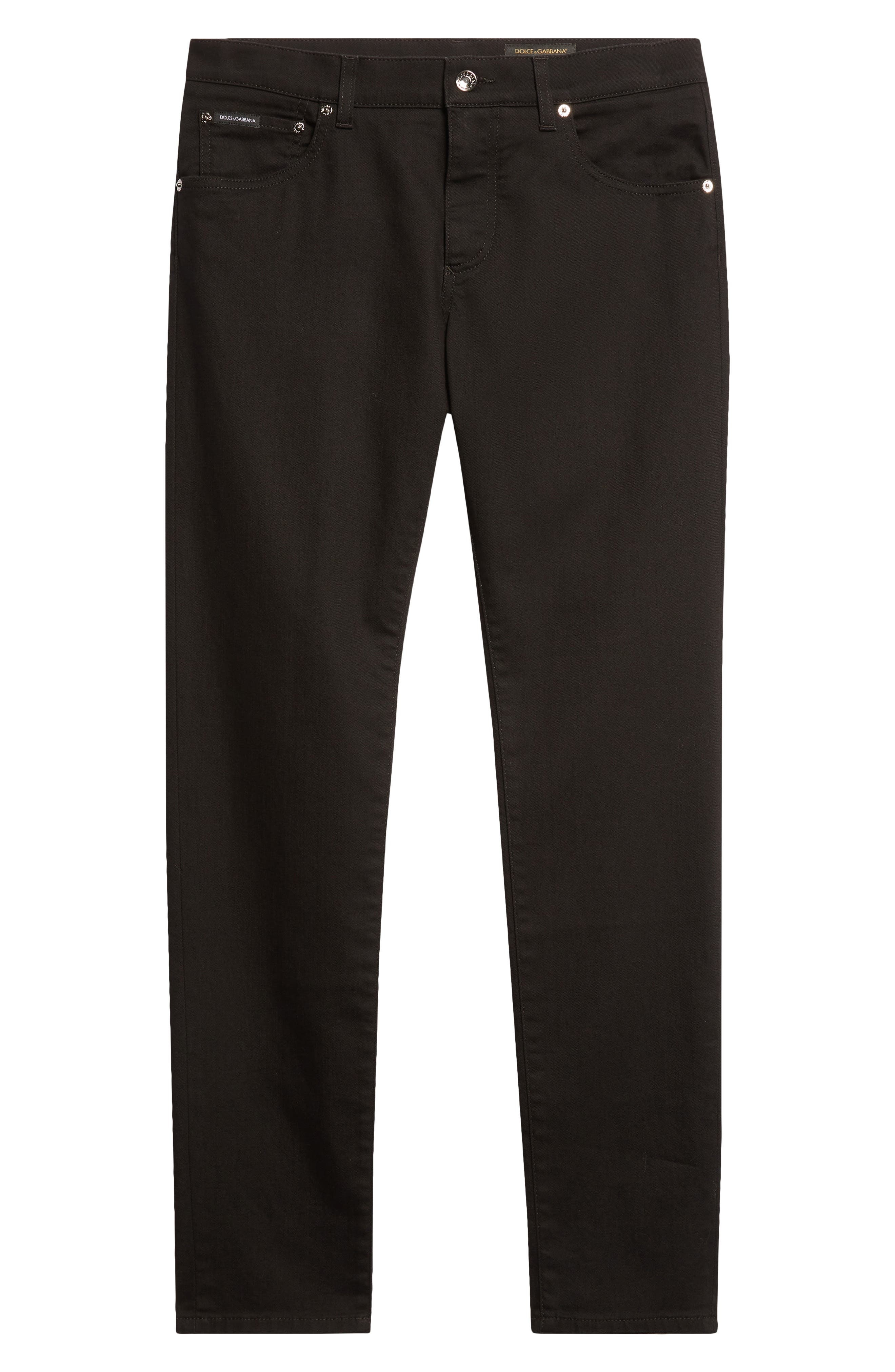 Dolce&Gabbana Slim Fit Stretch Jeans in S9001 Black at Nordstrom - 5