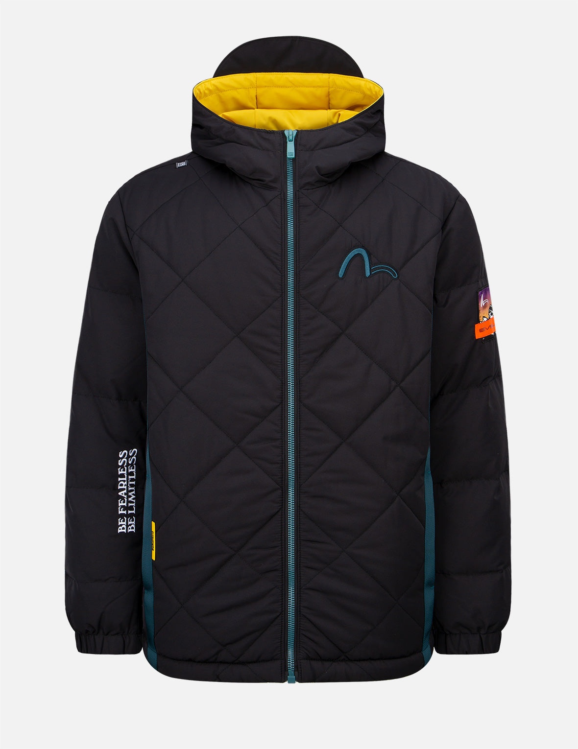 Contrast Webbing Strap Quilted Down Jacket - 7