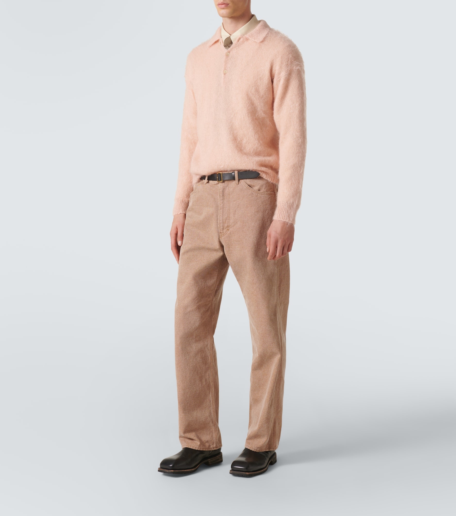 Mohair and wool polo sweater - 2
