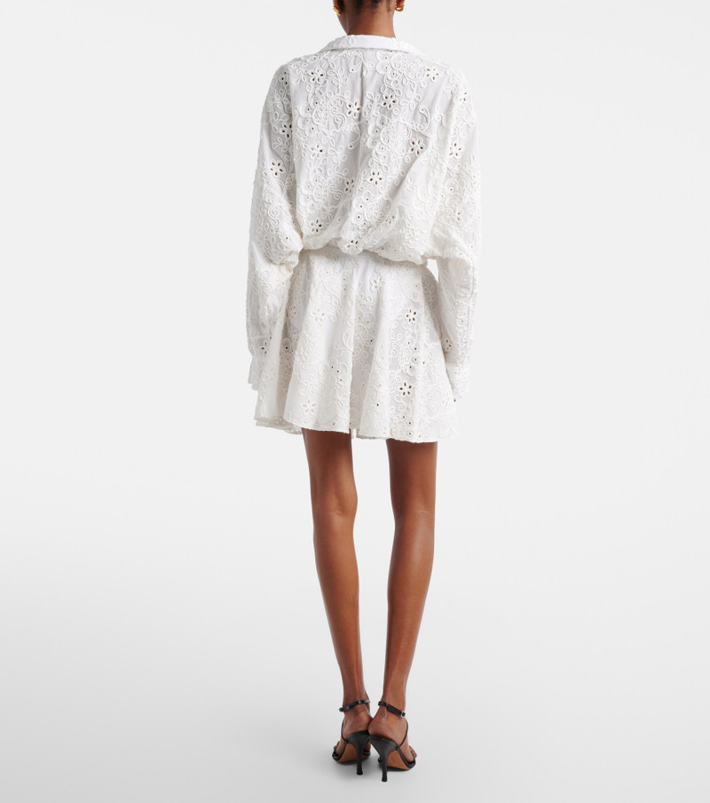 Broderie anglaise cotton miniskirt 5