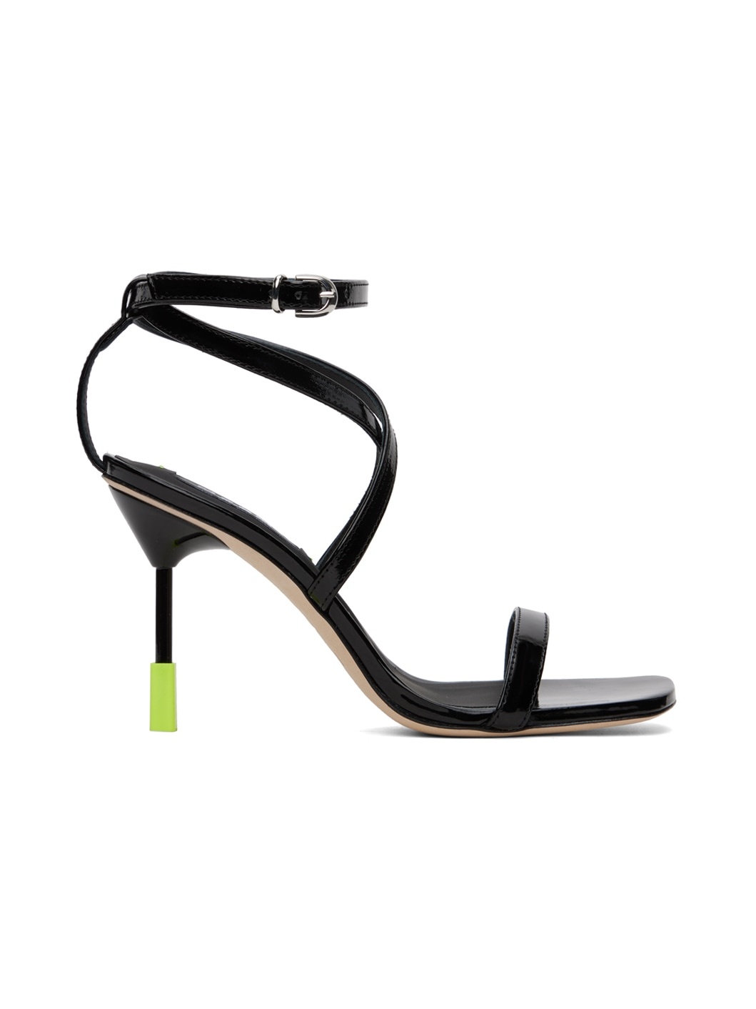Black Iconic MSGM Heeled Sandals - 1