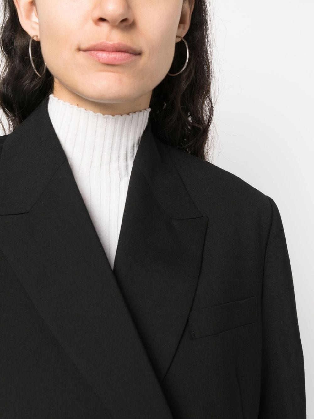 double-breasted wool blazer - 4