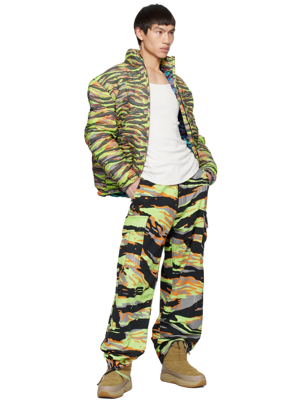 Green Camo Down Jacket - 4