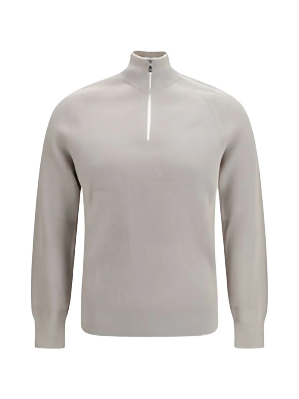 ribbed-knit half-zip sweater - 1