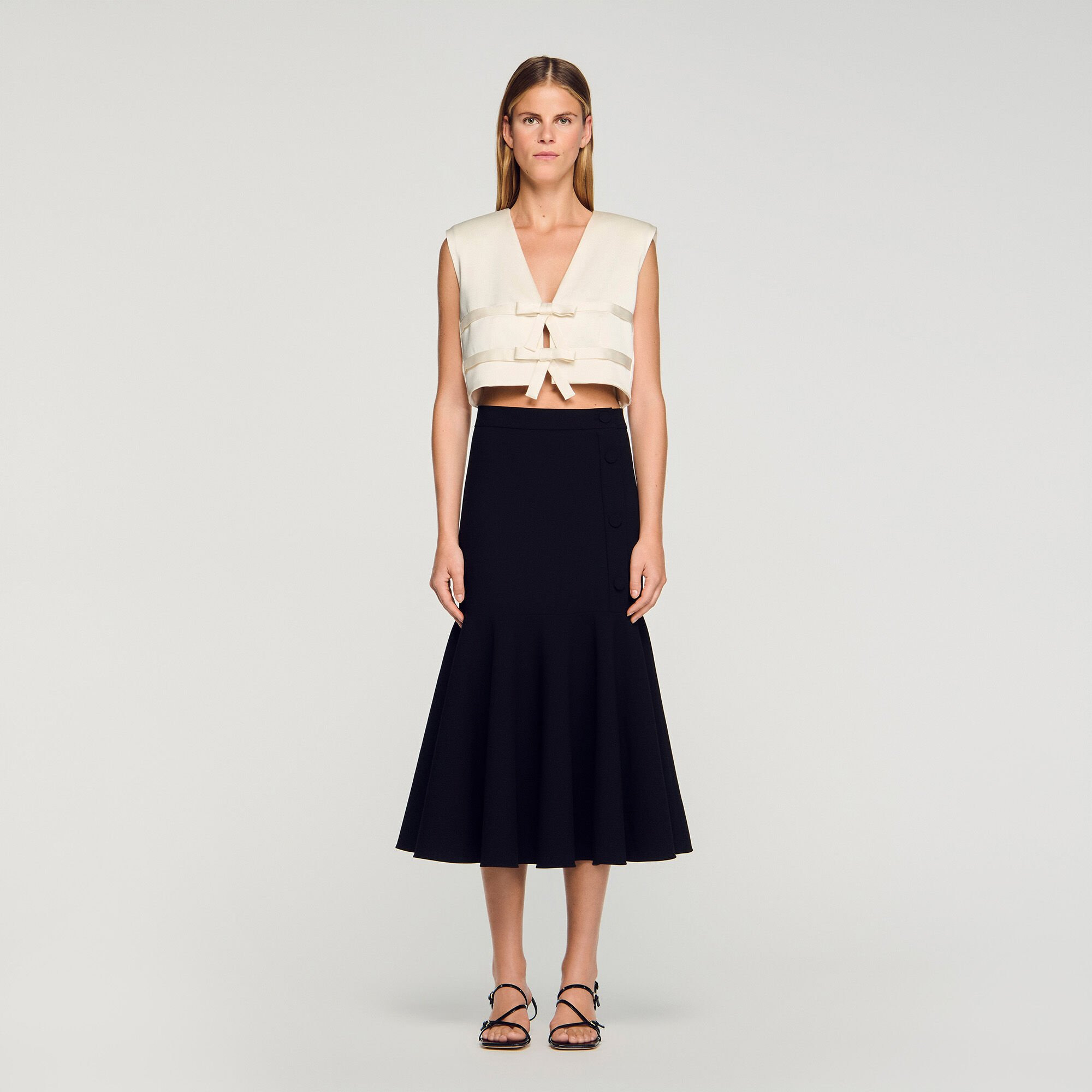 MIDI RUFFLED SKIRT - 2