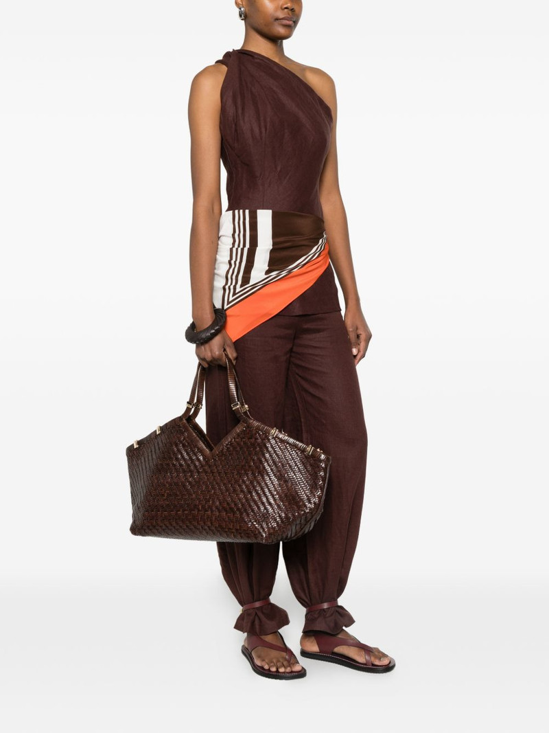 BENEDETTA BRUZZICHES large Usha The Greatest woven-design tote bag outlook