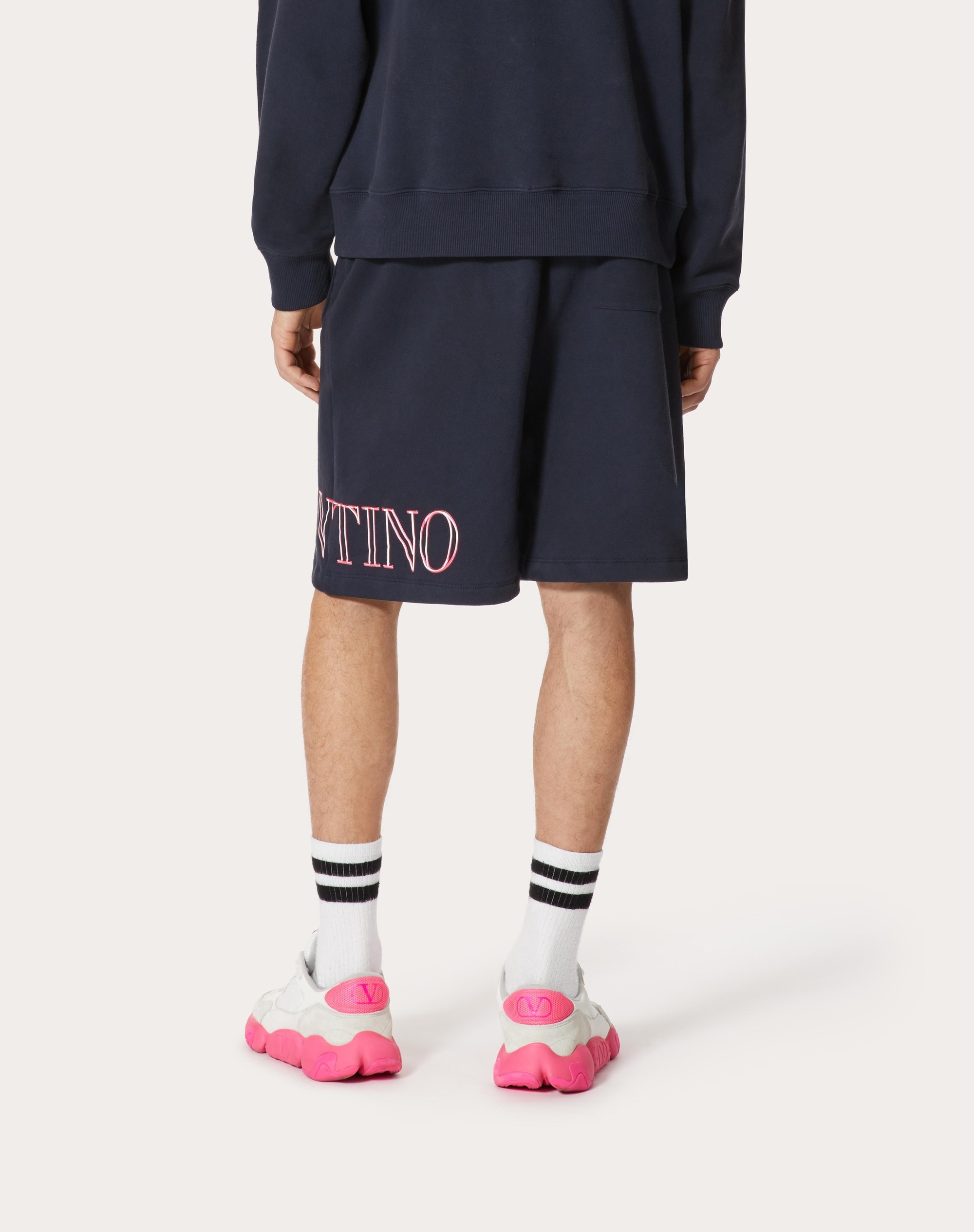 BERMUDA SHORTS WITH VALENTINO NEON UNIVERSE PRINT - 4