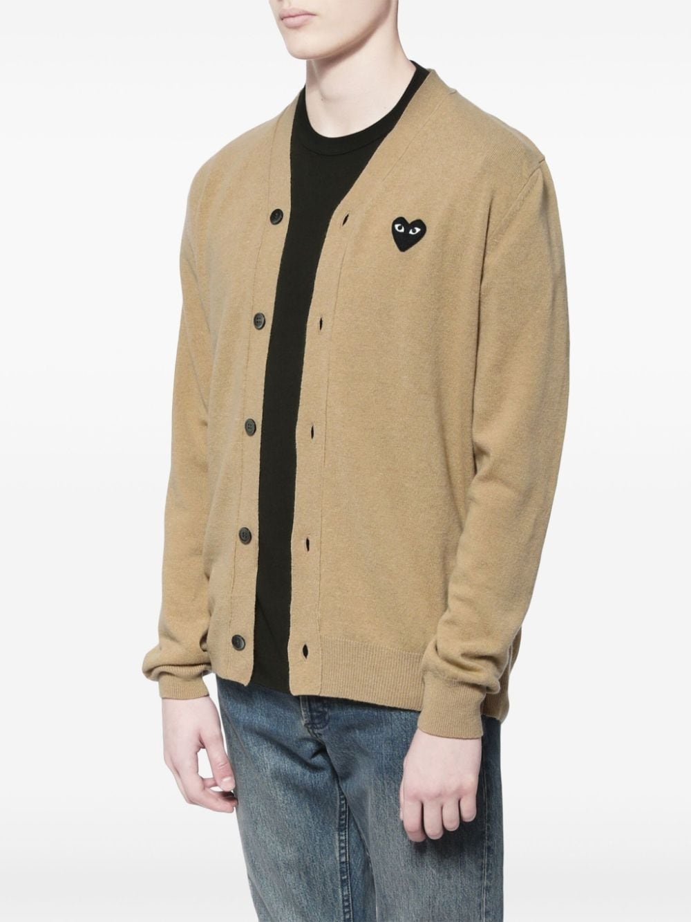 embroidered heart cardigan - 3
