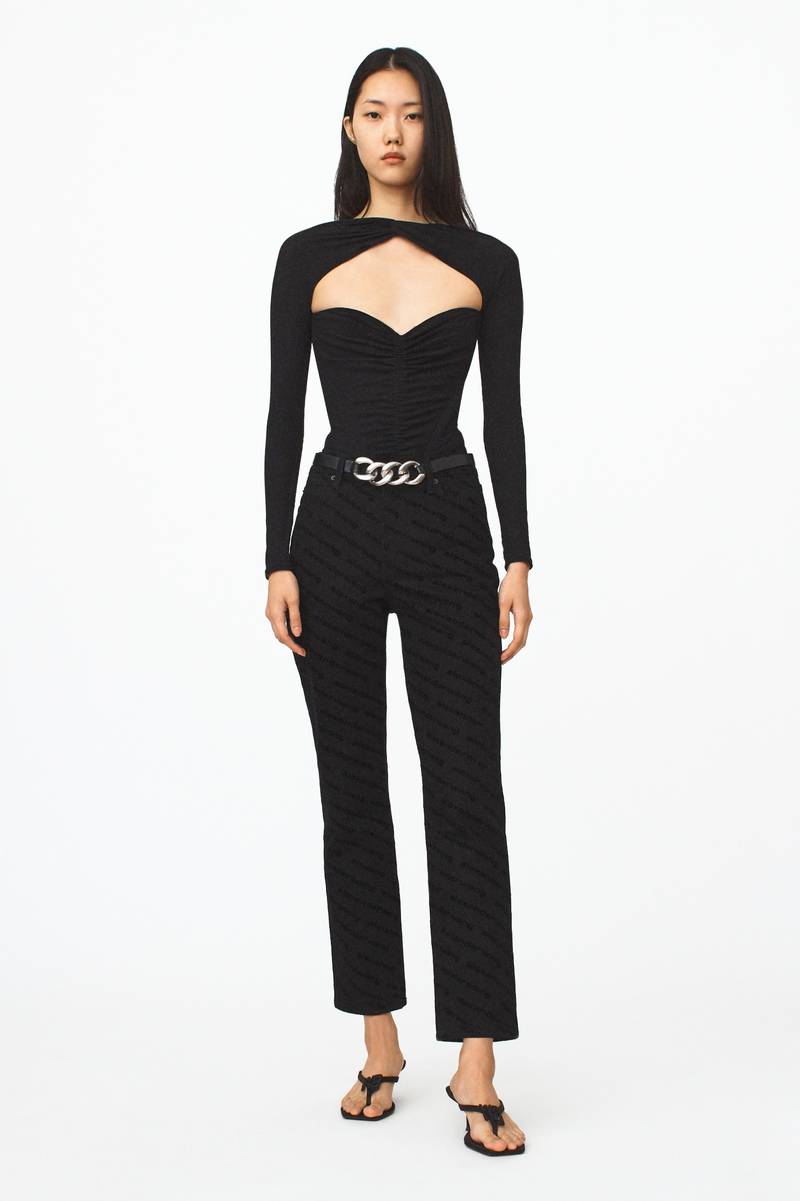 Alexander Wang HIGH RISE LOGO PRINT JEAN outlook