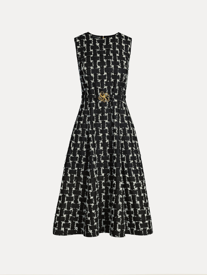 WOVEN DENIM JACQUARD MIDI DRESS 1