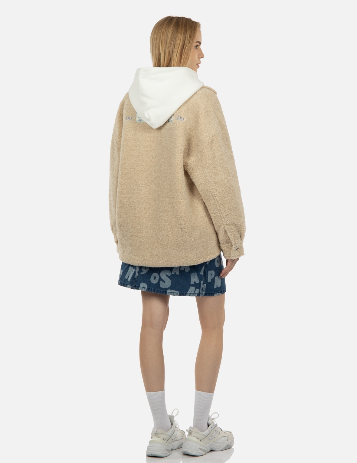LOGO APPLIQUÉ SHERPA SHIRT JACKET - 3