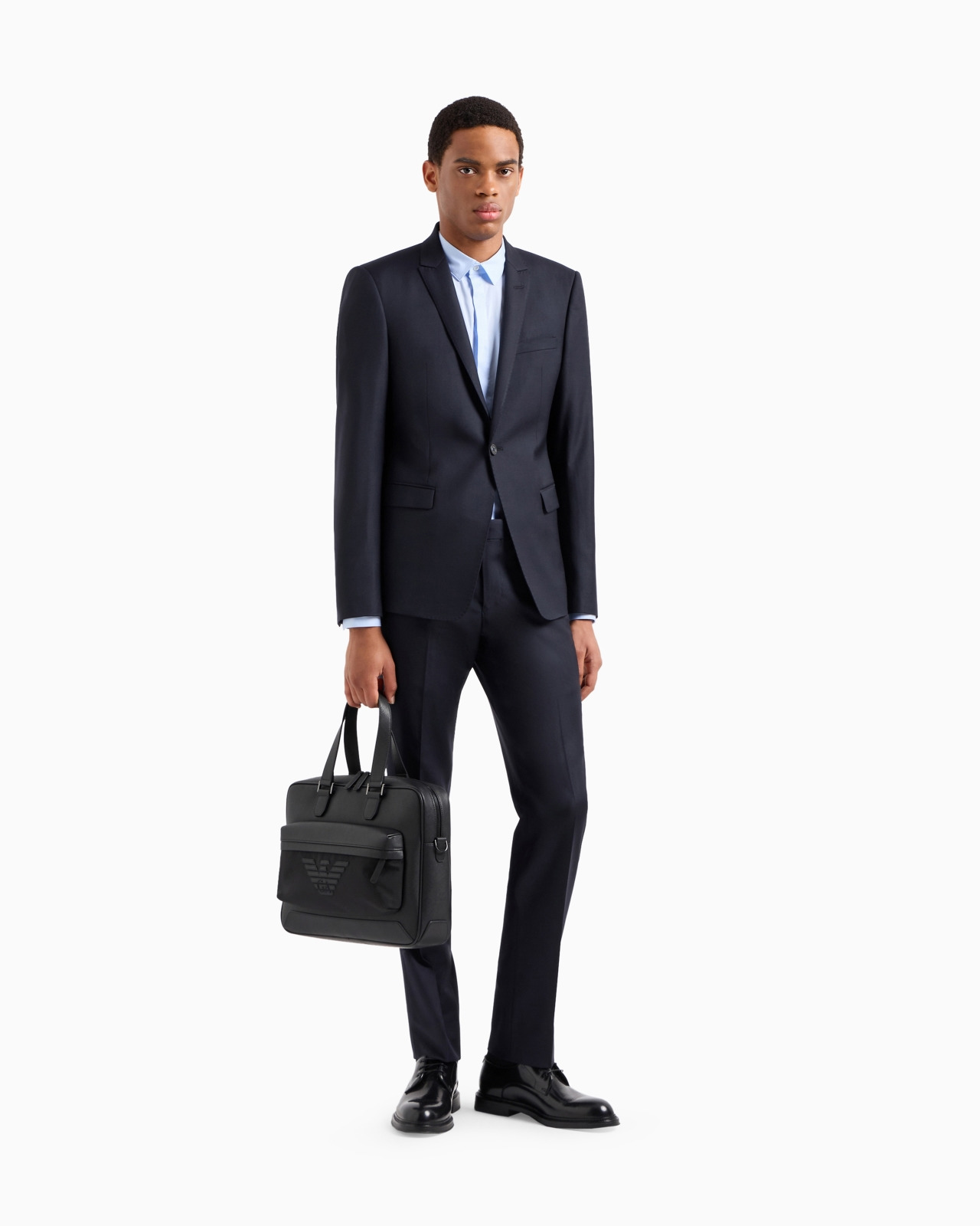 Worsted virgin-wool, creased trousers - 2