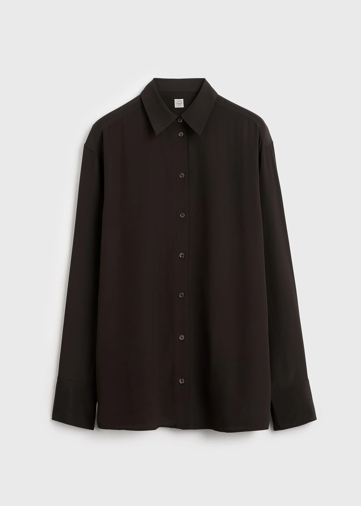 Silk crepe shirt brown - 1