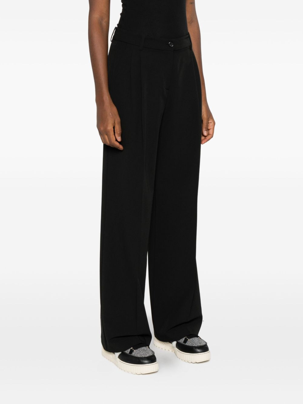 pleated-front trousers - 3