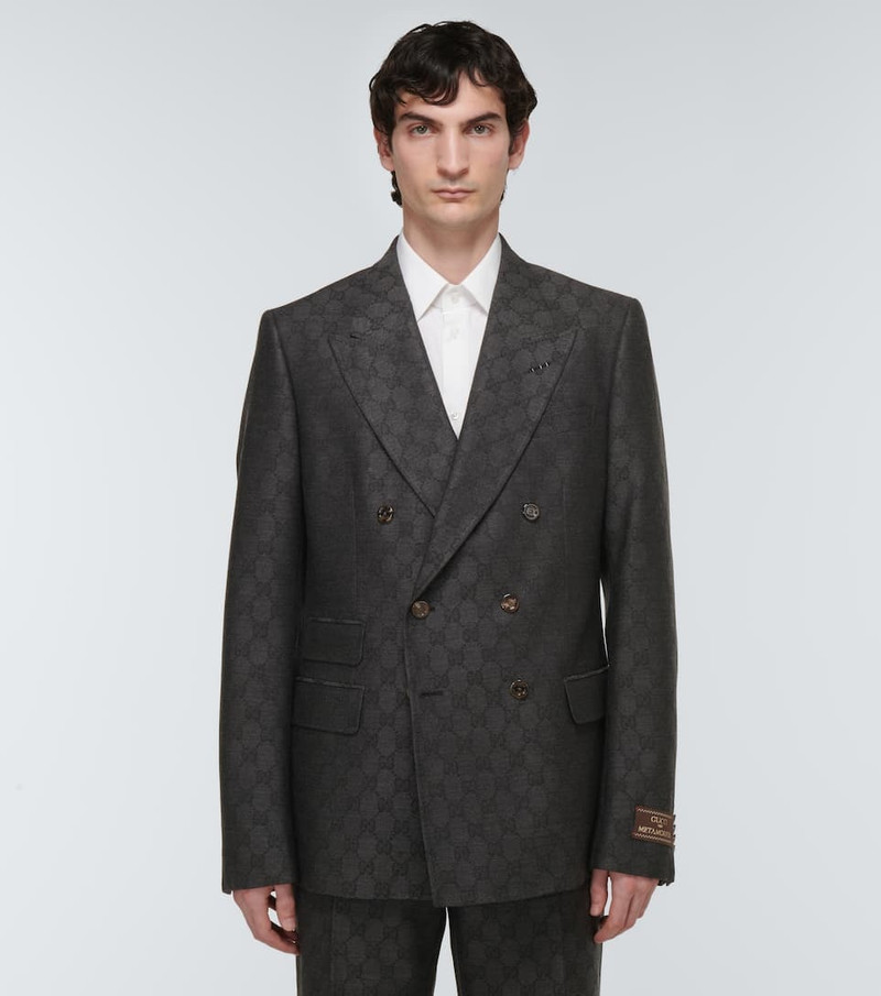 GG monogram double-breasted suit 4